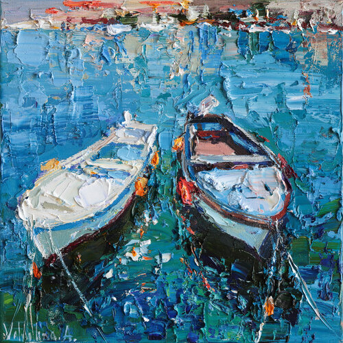 Rowing Boats von Anastasiya Valiulina, Malerei kaufen auf Singulart