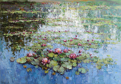 Pink Water Lilies von Anastasiya Valiulina, Malerei kaufen auf Singulart