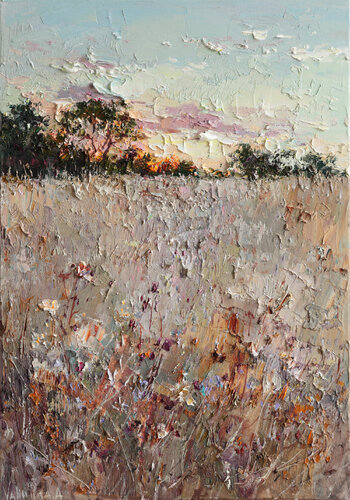 Evening Wildflower Field par Anastasiya Valiulina, Peinture en vente sur Singulart