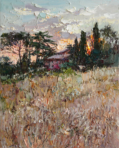Italian Countryside at Sunset par Anastasiya Valiulina, Peinture en vente sur Singulart