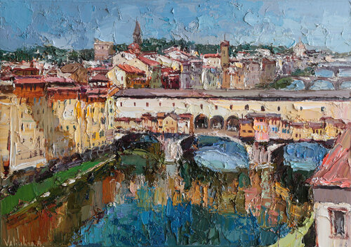 Ponte Vecchio Florence, Italy by Anastasiya Valiulina, Painting for Sale on Singulart