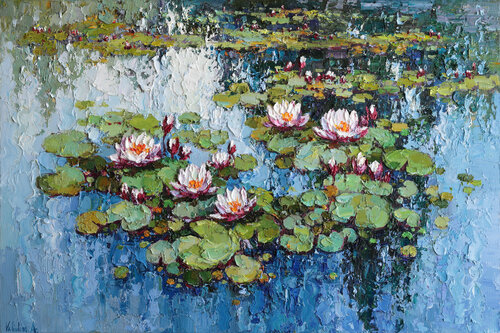 White Water Lilies par Anastasiya Valiulina, Peinture en vente sur Singulart