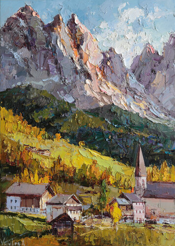 Sunlit Dolomites de Anastasiya Valiulina, Pintura a la venta en Singulart