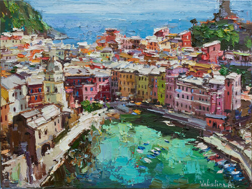 Italy - Original impasto landscape painting Anastasiya Valiulina