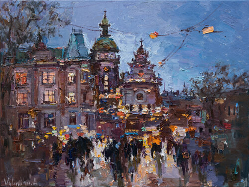 Lviv. Ukraine, landscape painting di Anastasiya Valiulina, Pittura in vendita su Singulart