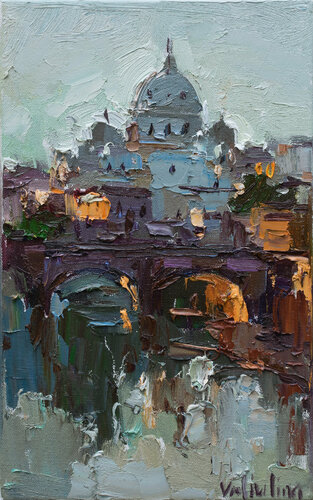 Rome, Italy - Original impasto landscape painting di Anastasiya Valiulina, Pittura in vendita su Singulart