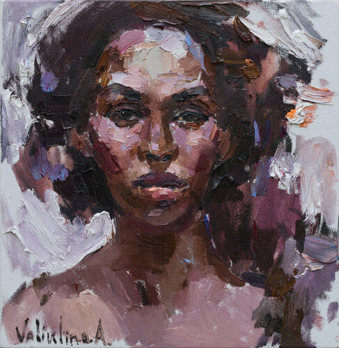 Woman portrait Original oil painting di Anastasiya Valiulina, Pittura in vendita su Singulart