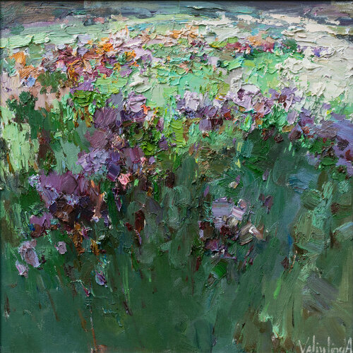 Irises - Original impasto painting di Anastasiya Valiulina, Pittura in vendita su Singulart