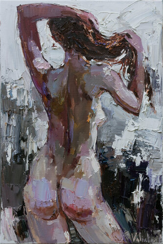 Nude woman oil painting di Anastasiya Valiulina, Pittura in vendita su Singulart