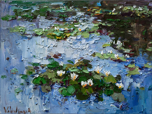 White Water Lilies par Anastasiya Valiulina, Peinture en vente sur Singulart