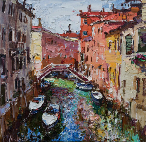 Italy - Original impasto landscape painting par Anastasiya Valiulina, Peinture en vente sur Singulart