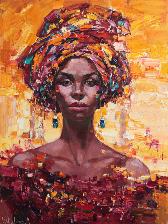African Queen portrait Anastasiya Valiulina