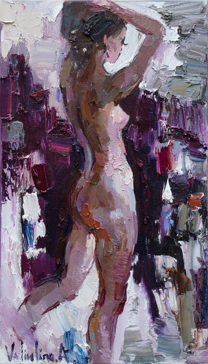 Nude girl oil painting #2 Anastasiya Valiulina