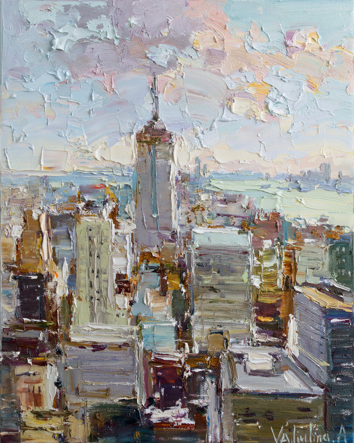 New York City Anastasiya Valiulina Originalgemälde zu verkaufen