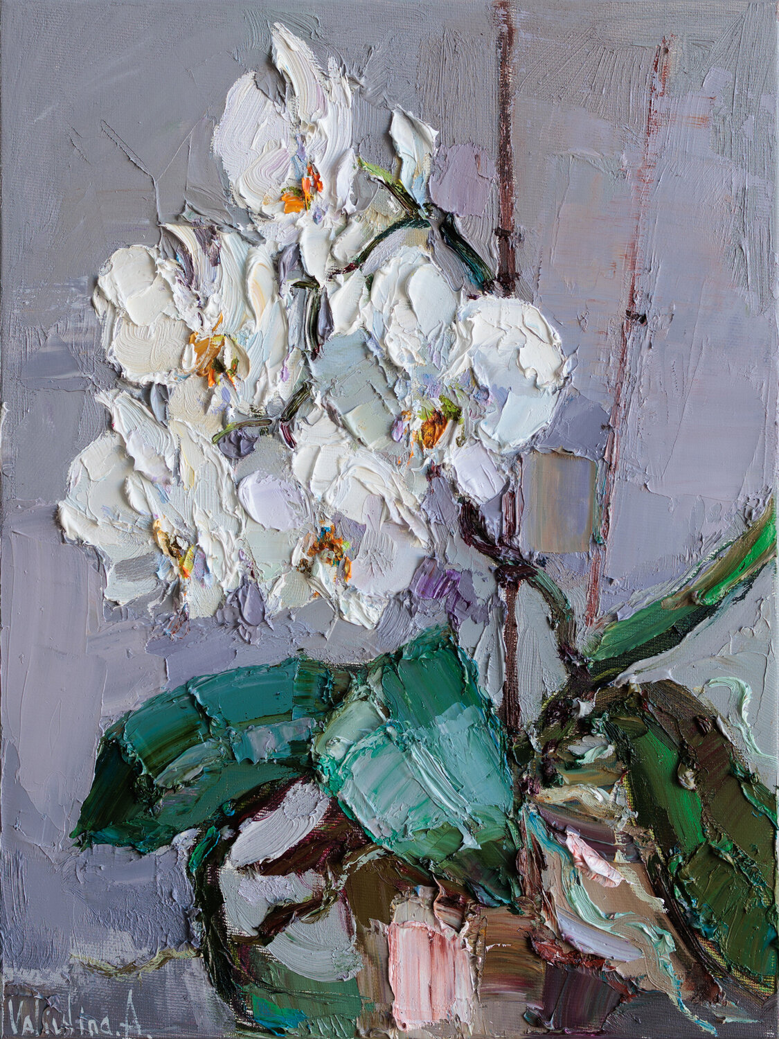 Blooming Orchid painting Anastasiya Valiulina Originalgemälde zu verkaufen