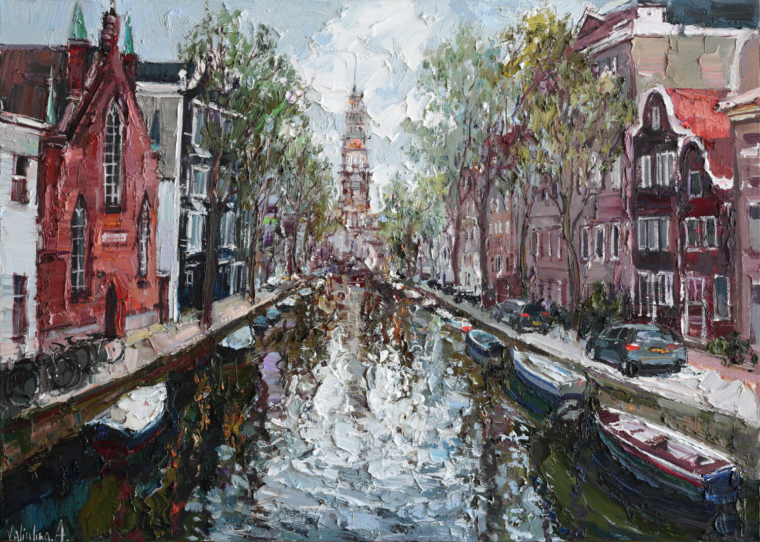Amsterdam, Netherlands Anastasiya Valiulina Origineel schilderij te koop