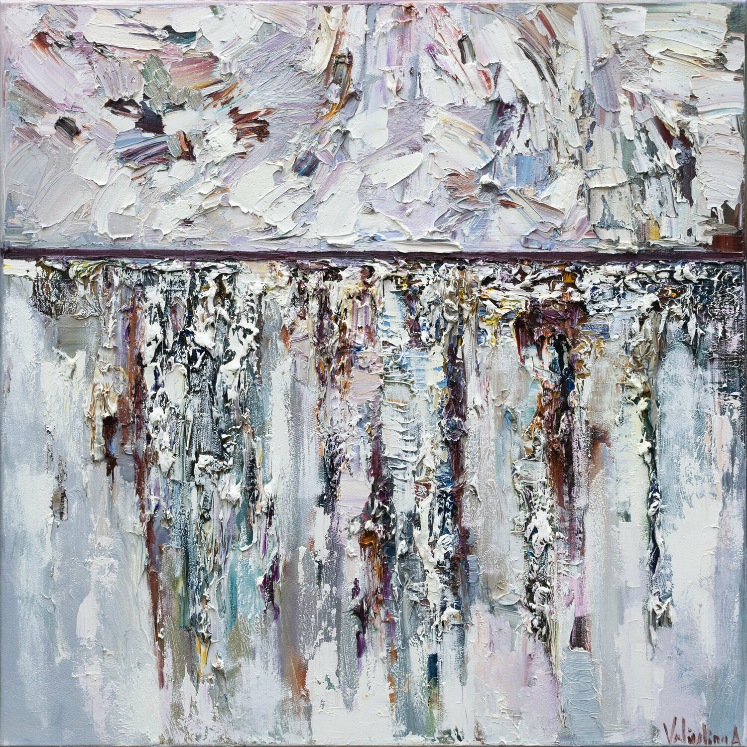 Abstract painting Snow Anastasiya Valiulina