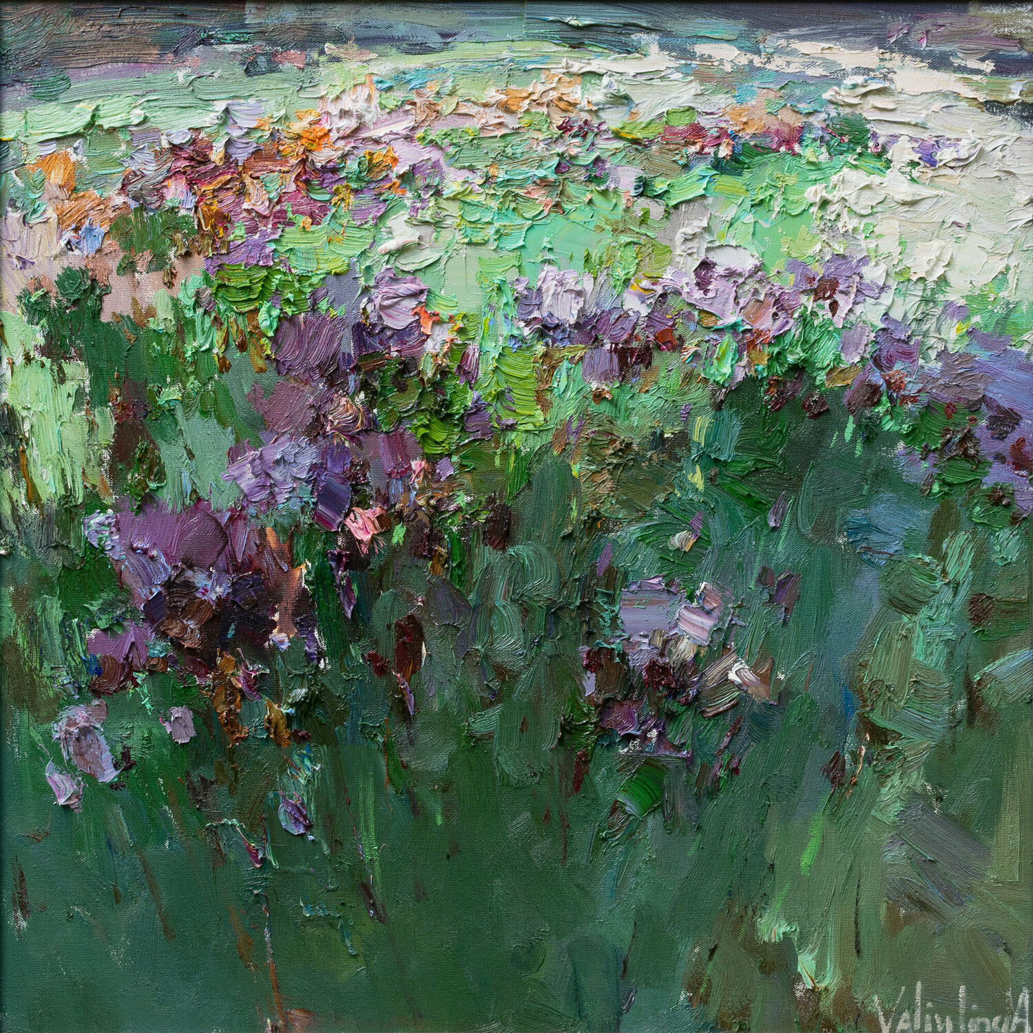 Irises - Original impasto painting Anastasiya Valiulina Originalgemälde zu verkaufen
