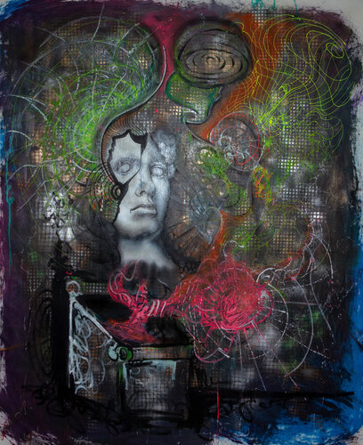 Past, Present, Future de Nikolaos Nikolaidis, Pintura a la venta en Singulart