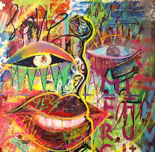Society Talk van Nikolaos Nikolaidis, Schilderij te koop op Singulart