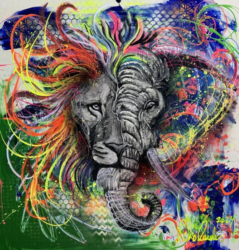 Unity of Power and Wisdom van Nikolaos Nikolaidis, Schilderij te koop op Singulart