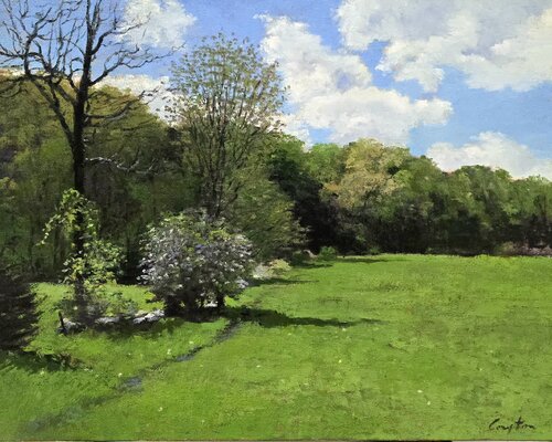 Green Fields by Michael Compton, Painting for Sale on Singulart