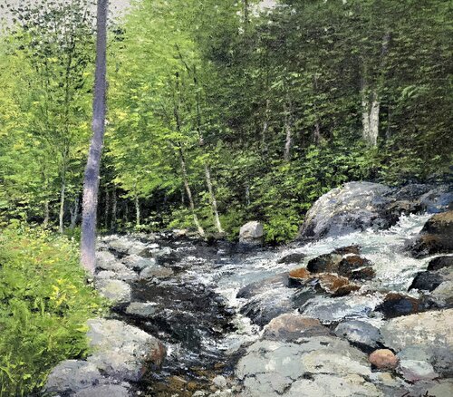 Adirondack Mountain Stream di Michael Compton, Pittura in vendita su Singulart