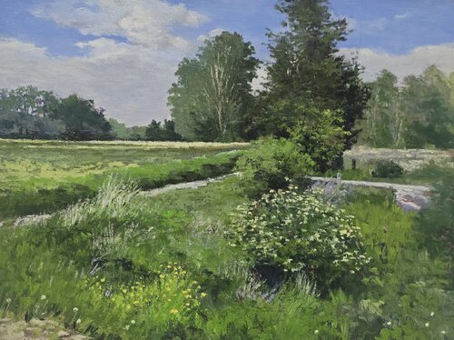 Path Through the Fields di Michael Compton, Pittura in vendita su Singulart