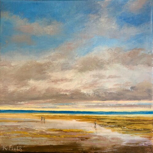 Low Tide on the Bay van Kari Feuer, Schilderij te koop op Singulart