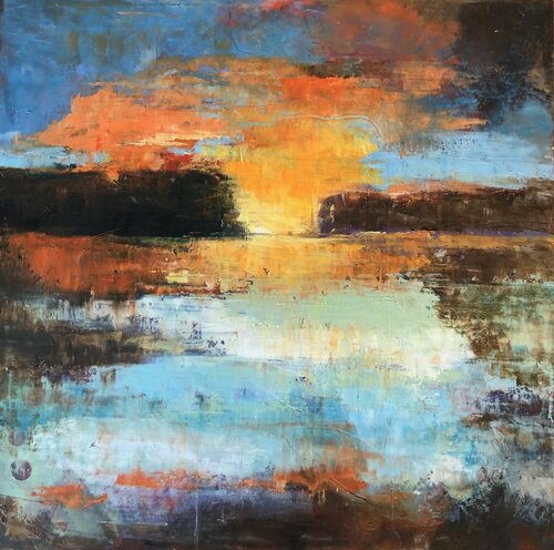 The Day's Fiery Finish von Kari Feuer, Malerei kaufen auf Singulart