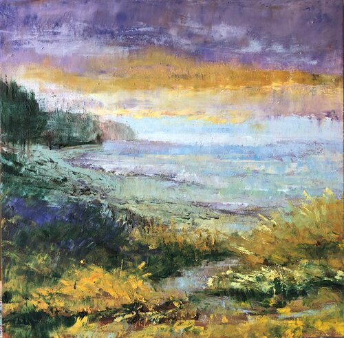 Clouds  over the Sound van Kari Feuer, Schilderij te koop op Singulart