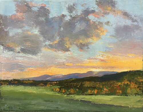 Mountain Sunset van Kari Feuer, Schilderij te koop op Singulart
