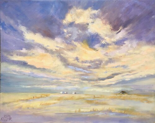 Dunes and Sky van Kari Feuer, Schilderij te koop op Singulart