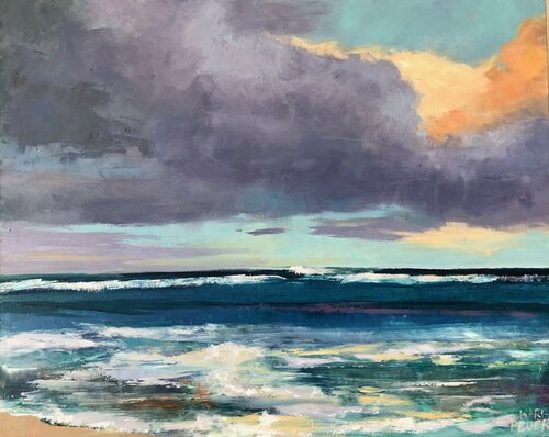 Breaking Clouds, Breaking Waves von Kari Feuer, Malerei kaufen auf Singulart
