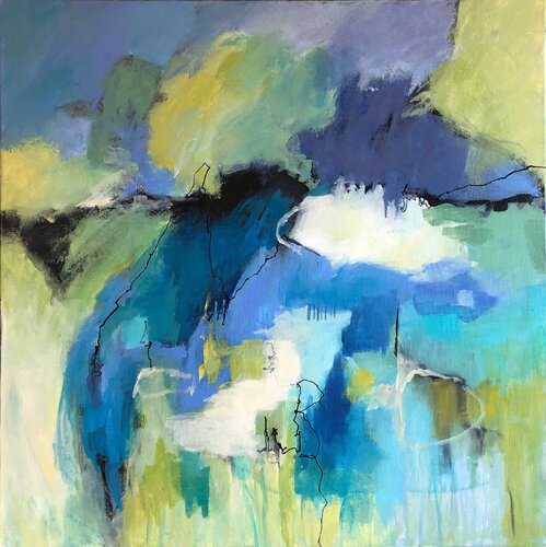 Water Garden van Kari Feuer, Schilderij te koop op Singulart