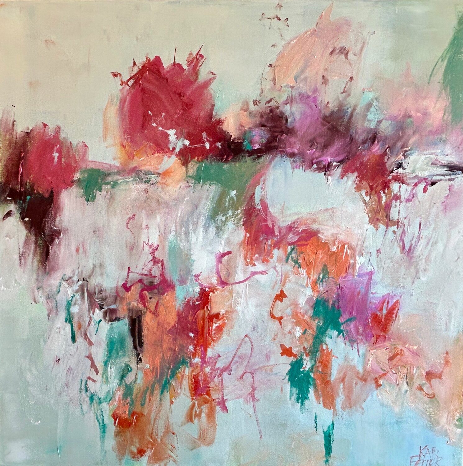 Flower Riot Kari Feuer Original painting for sale