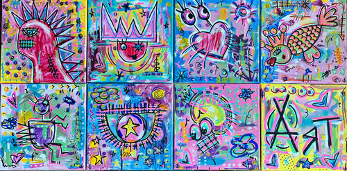 Mes amis by Virginia Valère, Painting for Sale on Singulart