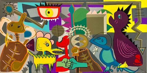 GUERNICA-ish van Virginia Valère, Schilderij te koop op Singulart