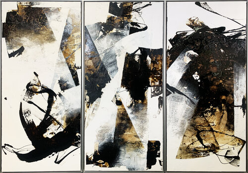 Peek-a-boo XL Triptychon van Carole Kohler, Schilderij te koop op Singulart