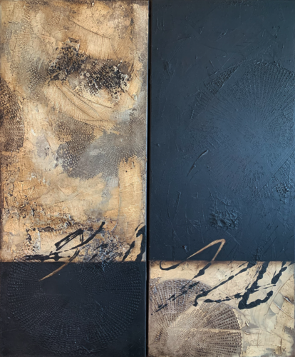 Gemini 1 - Diptychon van Carole Kohler, Schilderij te koop op Singulart