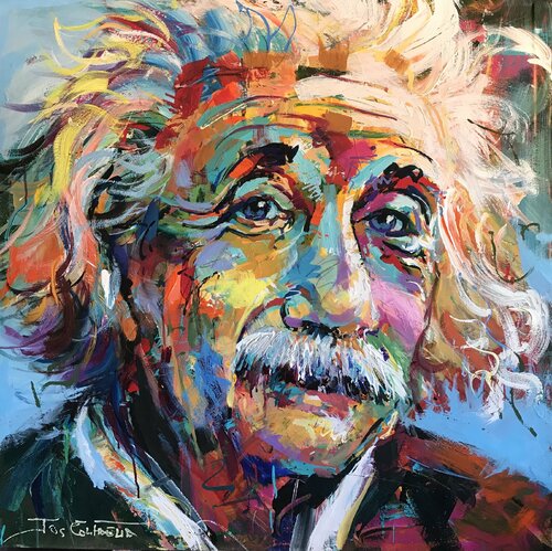 Albert Einstein by Jos Coufreur, Painting for Sale on Singulart