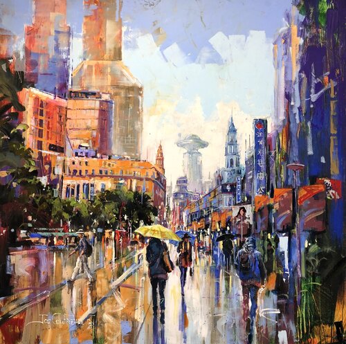 Shanghai by Jos Coufreur, Painting for Sale on Singulart