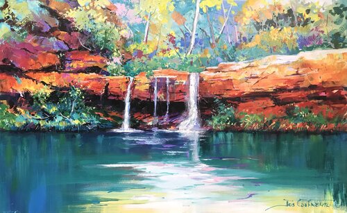 Dales Gorge - Australian Landscape by Jos Coufreur, Painting for Sale on Singulart