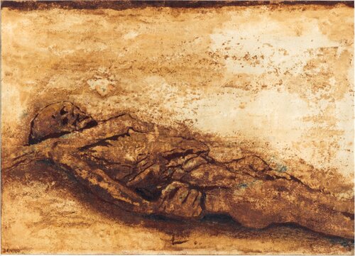 "Kleine Mumie (Ötzi)" van Benno Noll, Schilderij te koop op Singulart
