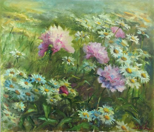 Camomile lawn di Svitlana Vol, Pittura in vendita su Singulart