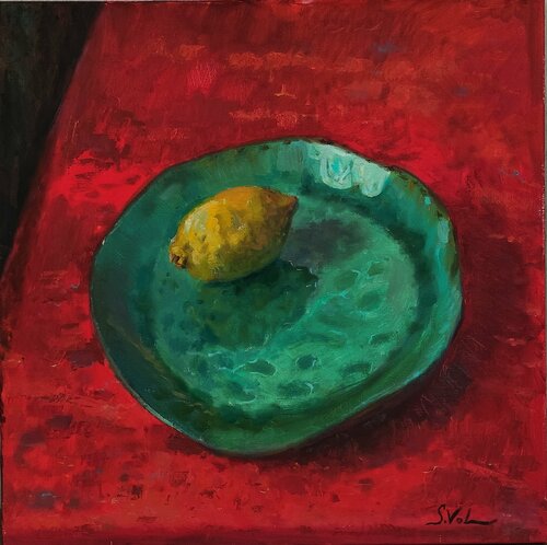 Lemon dish by Svitlana Vol, 회화 for Sale on Singulart