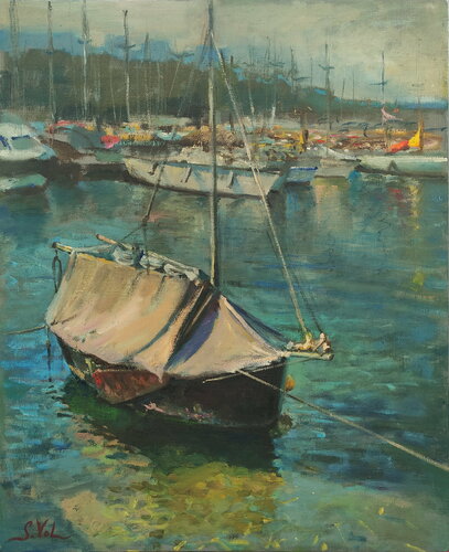 No man's boat by Svitlana Vol, 회화 for Sale on Singulart