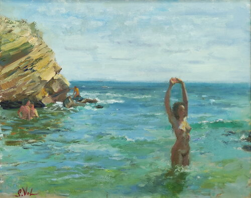 Wild beach 2 by Svitlana Vol, 회화 for Sale on Singulart
