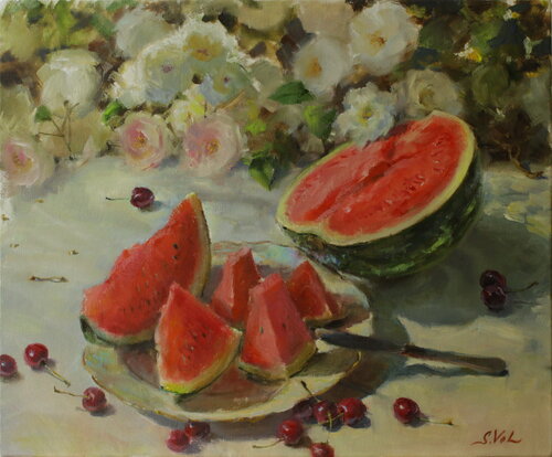 Watermelon by Svitlana Vol, 회화 for Sale on Singulart