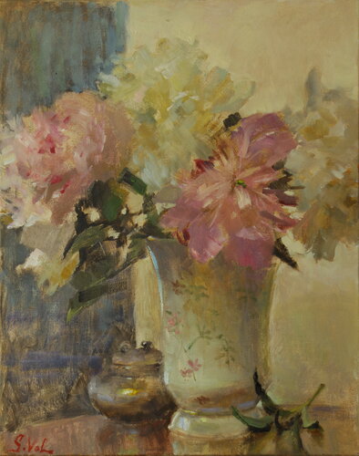 Bouquet of peonies by Svitlana Vol, 회화 for Sale on Singulart
